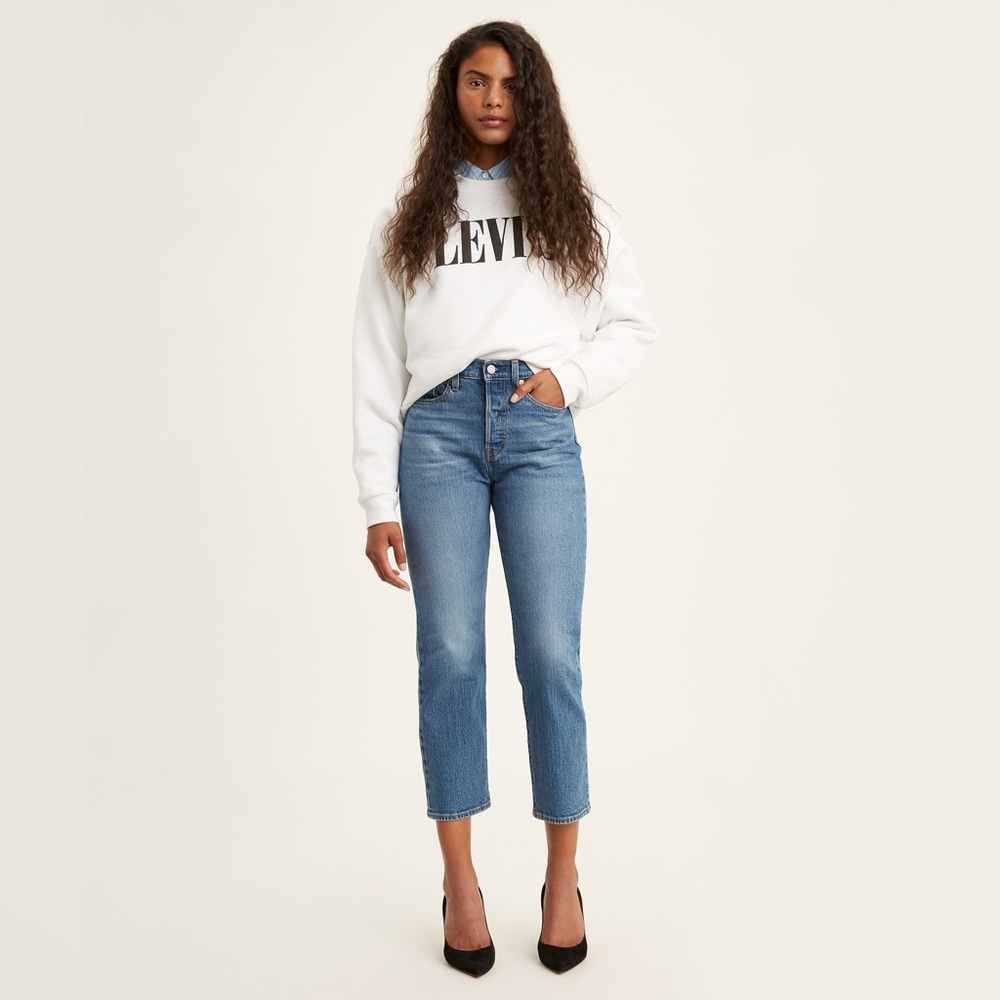 🕶️ Levi's Wedgie Straight Jeans Jive Sound Medium Wash Classic Size 27 🕶️